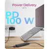 ICY BOX IB-HUB1437-CPD Vadu USB 3.2 Gen 2 (3.1 Gen 2) Type-C centrmezgls, melns