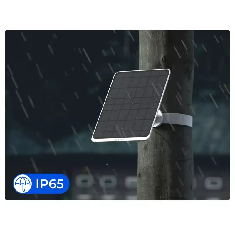 Saules panelis Reolink SP3-W 12W 6V USB-C IP65 āra, 360° horizontāli, 90° vertikāli, 4 m kabelis, tehnopolimērs, balts
