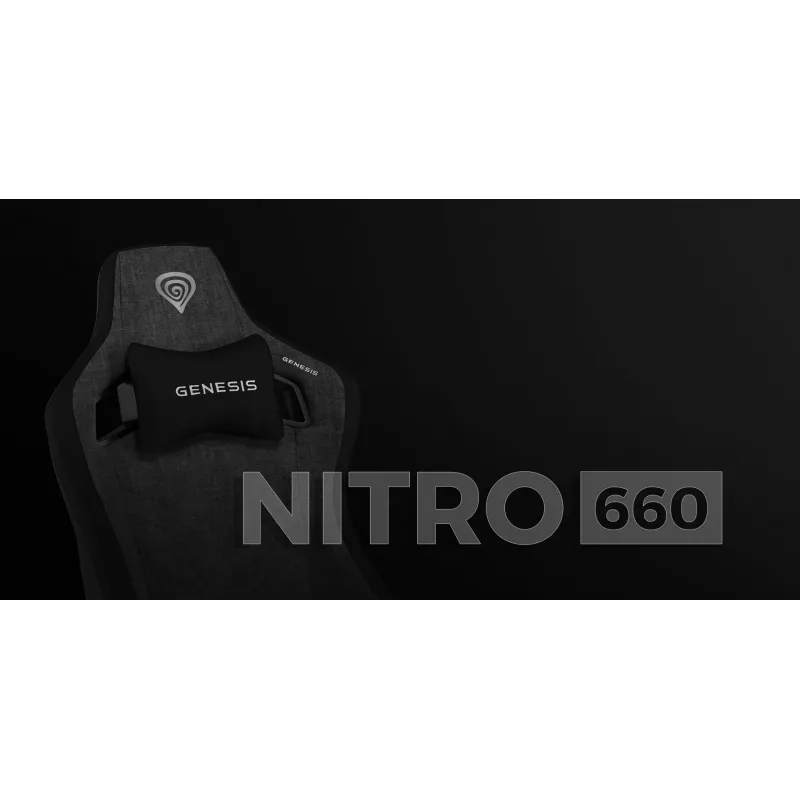 Spēļu krēsls GENESIS NITRO 660, sēdekļa platums 54,5 cm, maksimālais lietotāja svars 150 kg