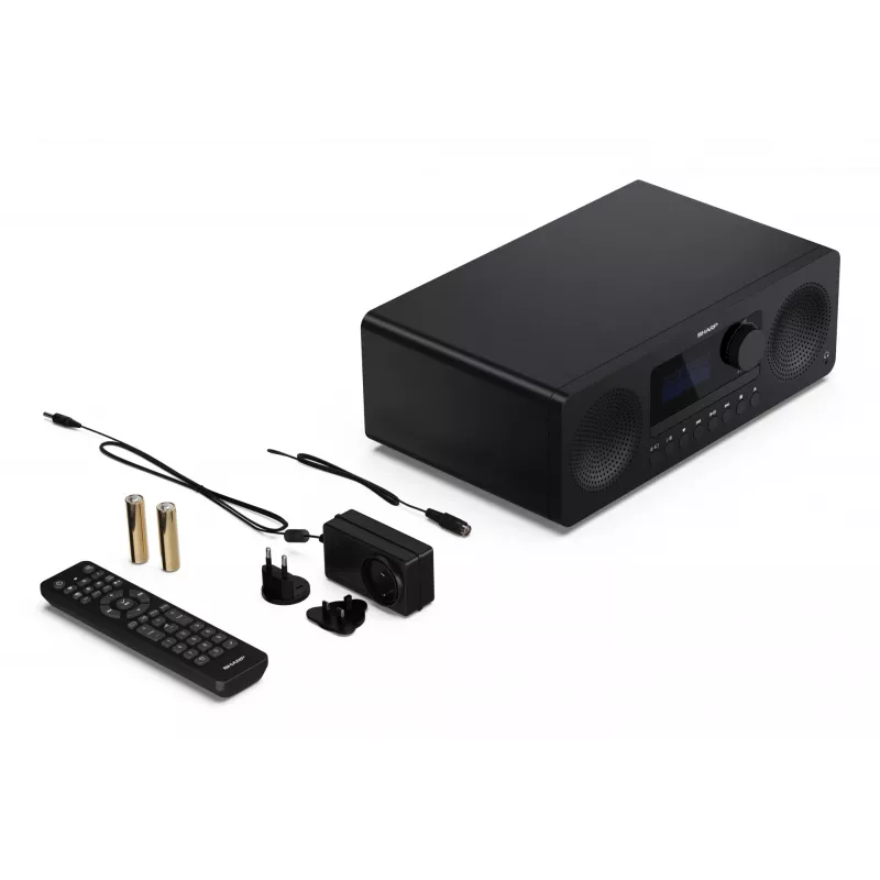 Mājas audio mikro sistēma Sharp XL-B720D 30 W, 2-virzienu skaļruņi, DAB/DAB+/FM, optiskais disku atskaņotājs, melna