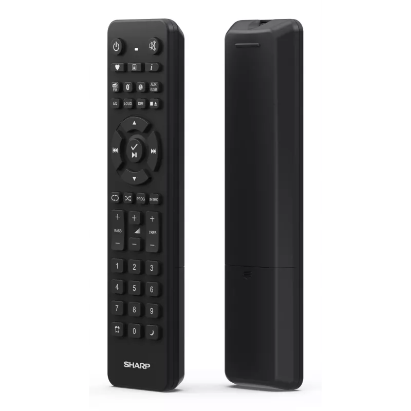 Mājas audio mikro sistēma Sharp XL-B720D 30 W, 2-virzienu skaļruņi, DAB/DAB+/FM, optiskais disku atskaņotājs, melna