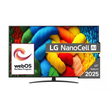 LG NanoCell AI 65NANO81A3A televizors 165.1 cm (65 collas) 4K Ultra HD Smart TV Wi-Fi Melns