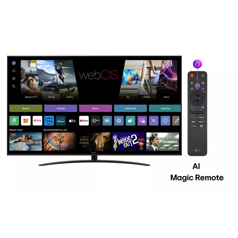 LG NanoCell AI 65NANO81A3A televizors 165.1 cm (65 collas) 4K Ultra HD Smart TV Wi-Fi Melns