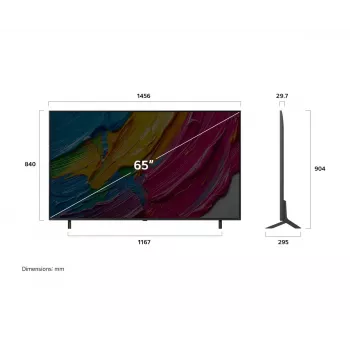 LG QNED 65QNED80A3A televizors 165,1 cm (65 collu) 4K Ultra HD Smart TV Wi-Fi Melns