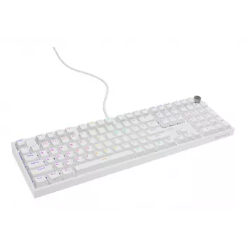 Mehāniskā tastatūra GENESIS THOR 404, pilnizmēra USB, QWERTY angļu, RGB fona apgaismojums, balta