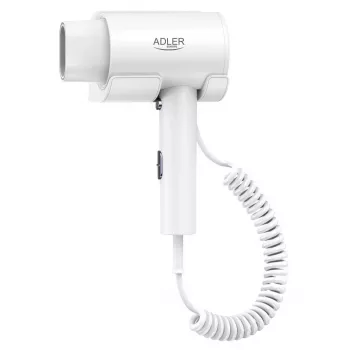 Sienas fēns Adler AD 2285 — 2000 W, 3 temperatūras režīmi, aukstā pūšana, balts