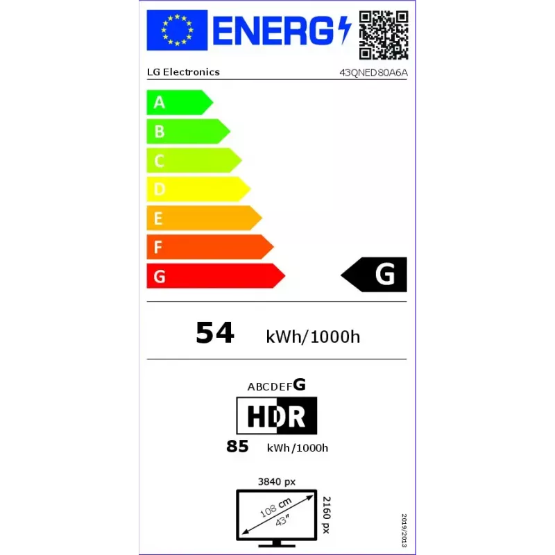 LG QNED 43QNED80A3A televizors 109,2 cm (43 collas) 4K Ultra HD Smart TV Wi-Fi Melns