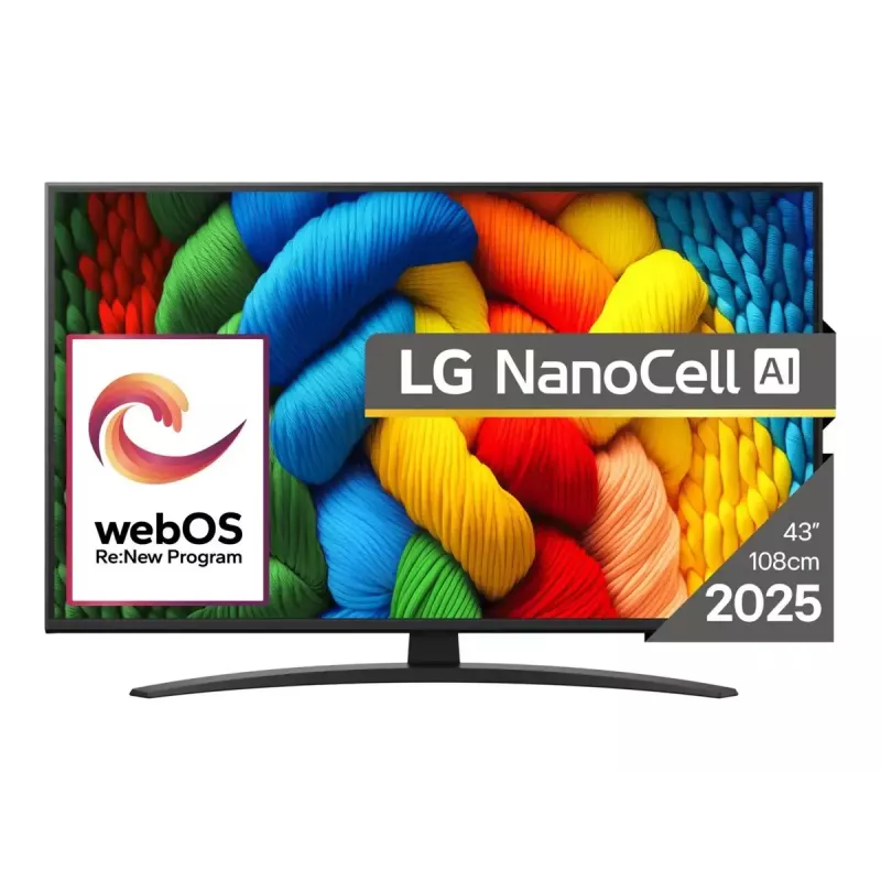 LG NanoCell AI 43NANO81A3A televizors 109.2 cm (43 collas) 4K Ultra HD Smart TV Wi-Fi Melns