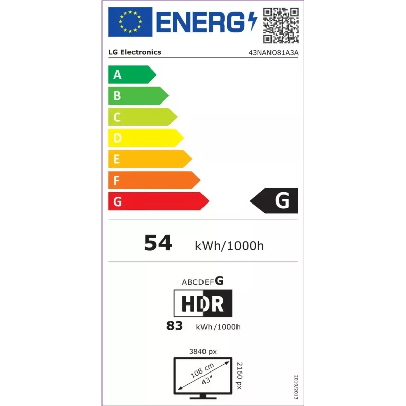LG NanoCell AI 43NANO81A3A televizors 109.2 cm (43 collas) 4K Ultra HD Smart TV Wi-Fi Melns