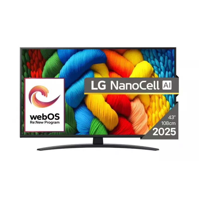 LG NanoCell AI 43NANO81A3A televizors 109.2 cm (43 collas) 4K Ultra HD Smart TV Wi-Fi Melns