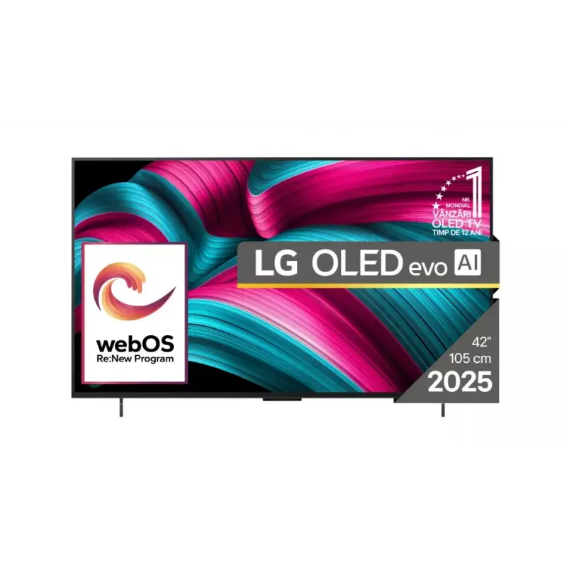LG OLED evo AI OLED42C51LA televizors 106.7 cm (42 collas) 4K Ultra HD Smart TV Wi-Fi Melns