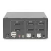 DIGITUS DS-12862 KVM slēdzis 2 portu DisplayPort DualView 4K 60 Hz