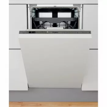 Iebūvējamā šaurā trauku mazgājamā mašīna WHIRLPOOL WSIO 3T223 PCE X — 10 komplekti, 43 dB, 45 cm