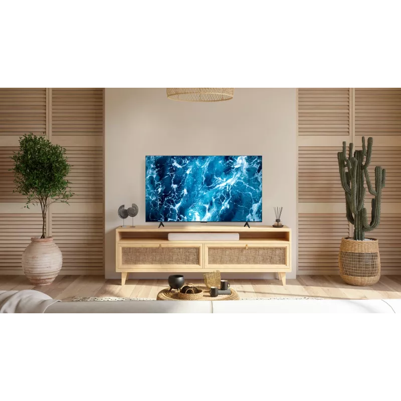 TCL 55T69C 55 collu QLED 4K Ultra HD televizors, Direct-LED, Google TV, HDR10+, 60Hz, Dolby Atmos, Wi‑Fi/Bluetooth