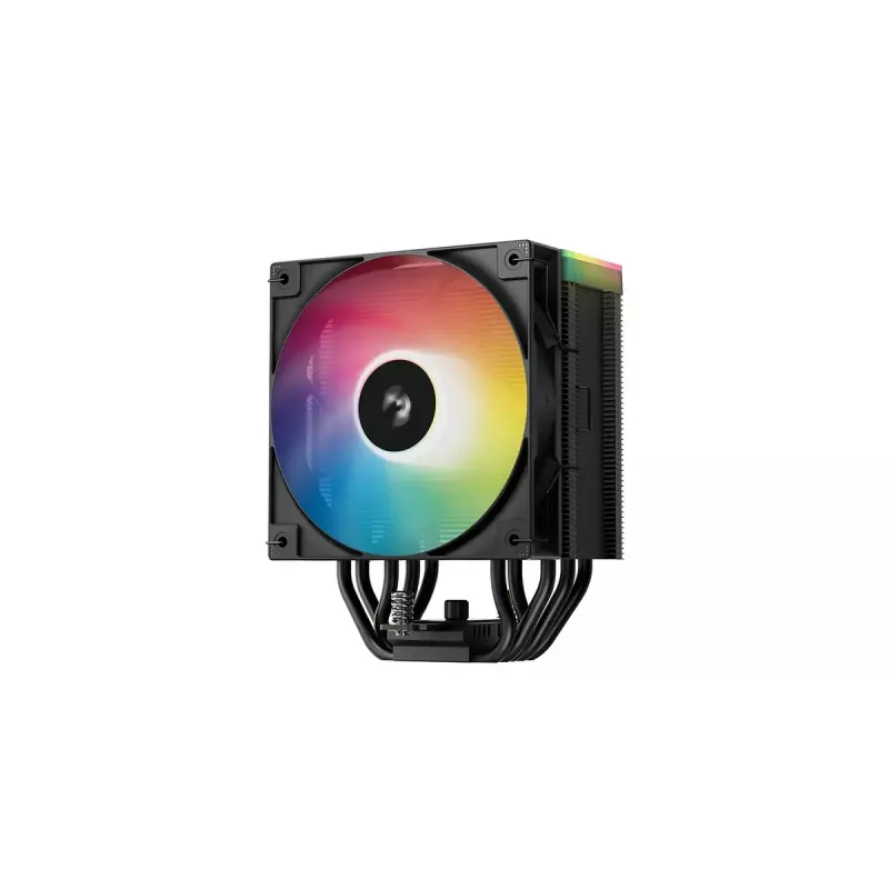 CPU gaisa dzesētājs DeepCool AG500 BK ARGB V2 — tornveida dzesētājs Intel un AMD ligzdām, kaudzētu spuru radiators, ARGB apgaismojums