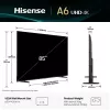 Hisense 85A6Q televizors 2,16 m (85 collas) 4K Ultra HD Smart TV Wi-Fi melns 400 cd/m²