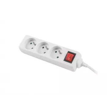 Pagarinātājs Lanberg PS1-03E-0150-W 1.5m 3 AC kontaktligzdas Iekštelpām Balts