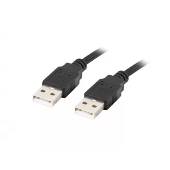 USB A-A kabelis LANBERG CA-USBA-20CU-0018-BK 1,8 m USB 2.0 Melns, niķelēti kontakti