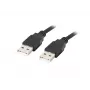 USB A-A kabelis LANBERG CA-USBA-20CU-0018-BK 1,8 m USB 2.0 Melns, niķelēti kontakti