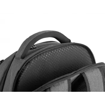 Pilsētas mugursoma NATEC NTO-2226 — poliesters, 160×325×465 mm, melna/pelēka