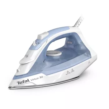 Tefal Virtuo 30 FV2C41E0 gludeklis, sausā un tvaika gludināšana, keramikas zole, 2000 W, zils, balts