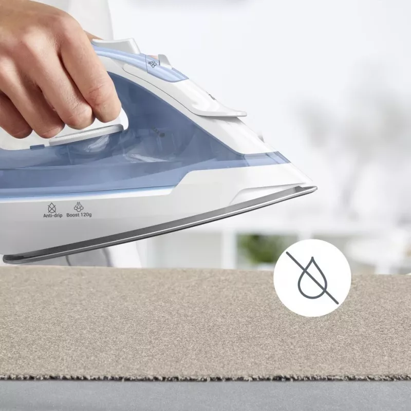 Tefal Virtuo 30 FV2C41E0 gludeklis, sausā un tvaika gludināšana, keramikas zole, 2000 W, zils, balts
