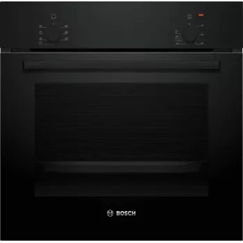Iebūvējamā elektriskā cepeškrāsns Bosch Serie 2 HBF010BA1 — 66 L, A energoklase, rotācijas vadība, melna