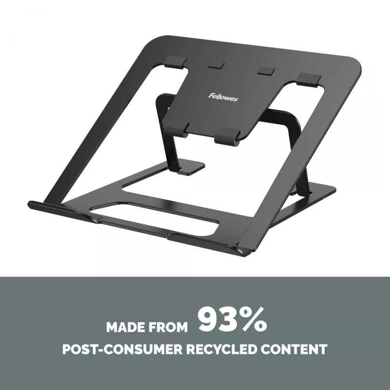 Fellowes Alumia portatīvais klēpjdatora statīvs, līdz 15 collām, 5 kg, melns