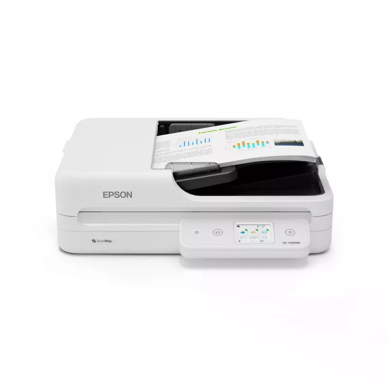 Epson WorkForce DS-1760WN plakanvirsmas un ADF skeneris 1200 x 1200 DPI A4 Melns, Balts