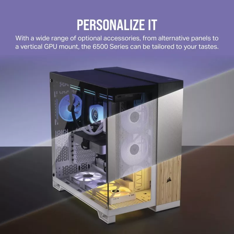 CORSAIR PC korpuss - Icue Link 6500X RGB Mid-tower Divu kameru Balts