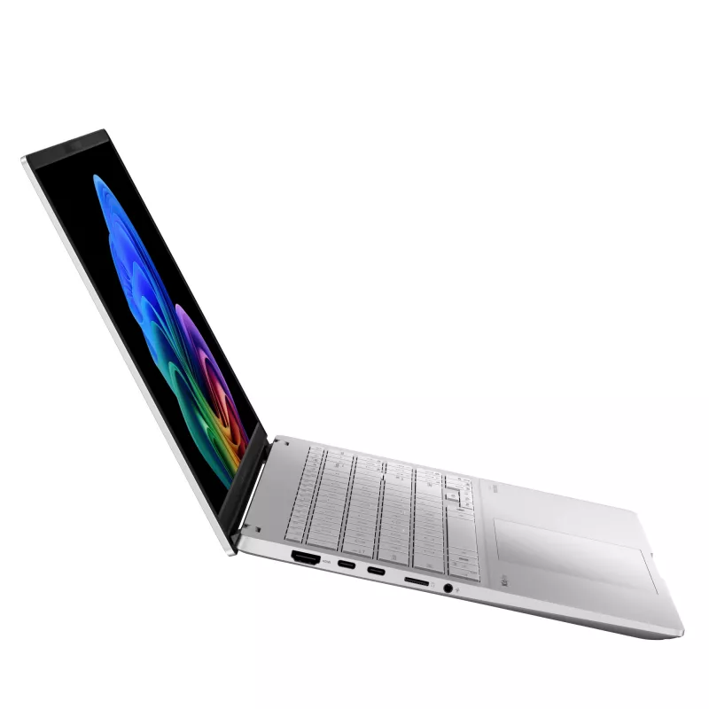 Portatīvais dators ASUS Vivobook S 15 S5507QA — Qualcomm Snapdragon X1E-78-100, 15.6 collu 3K, 32 GB RAM, 1 TB SSD, Windows 11 Home, Sudrabs