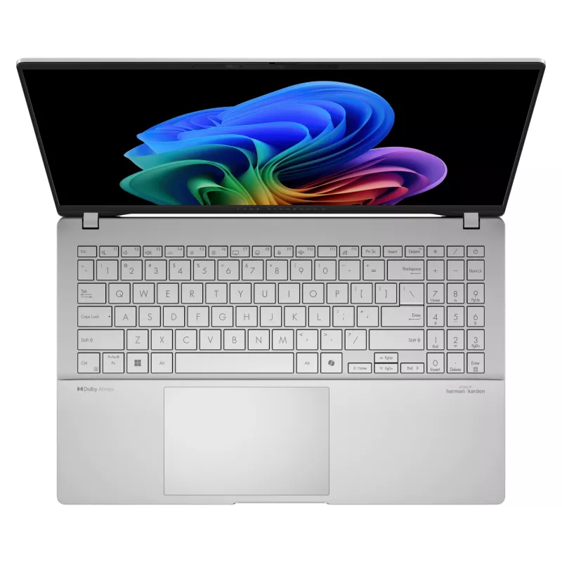 Portatīvais dators ASUS Vivobook S 15 S5507QA — Qualcomm Snapdragon X1E-78-100, 15.6 collu 3K, 32 GB RAM, 1 TB SSD, Windows 11 Home, Sudrabs