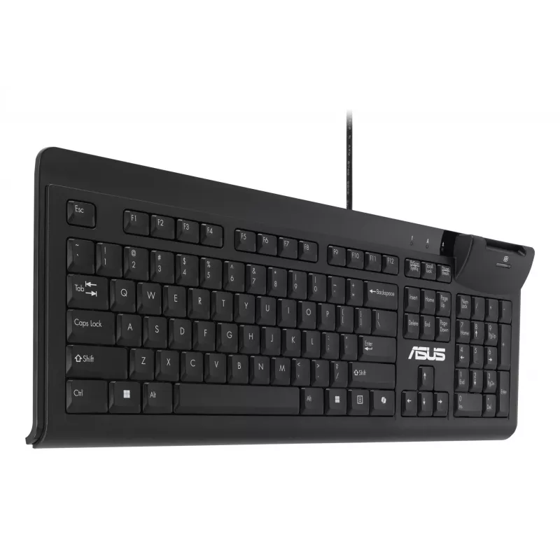 ASUS Smart Card KU100 tastatūra ar karšu lasītāju, vadu, USB, melna