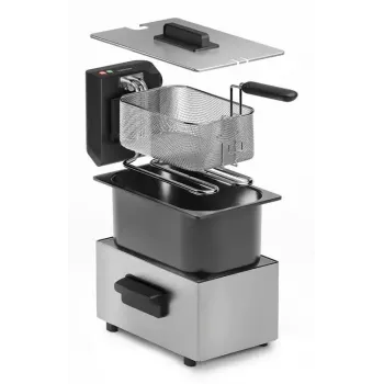 Fritieris Tristar FR-9334 — 3 L, 2000 W, rotācijas vadība, sudraba