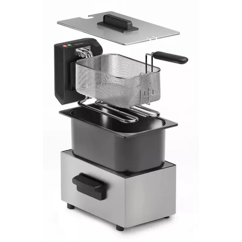 Fritieris Tristar FR-9334 — 3 L, 2000 W, rotācijas vadība, sudraba