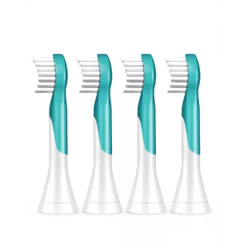 Philips Sonicare For Kids rezerves birstes galviņas HX6034/90 — 4 iepakojums, zila/balta