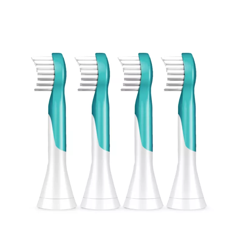 Philips Sonicare For Kids rezerves birstes galviņas HX6034/90 — 4 iepakojums, zila/balta