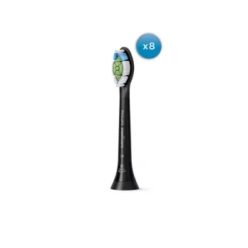 Philips Optimal White HX6068/88 Birstu galviņas 8 iepakojumā Melnas