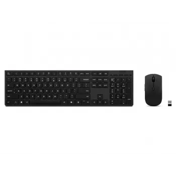 Lenovo 4X31R64316 bezvadu tastatūras un peles komplekts, RF, Bluetooth, QWERTY US English, pelēks
