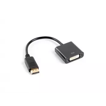 LANBERG Video kabeļa adapteris DisplayPort uz DVI-D 0,1m Melns