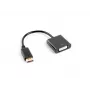 LANBERG Video kabeļa adapteris DisplayPort uz DVI-D 0,1m Melns