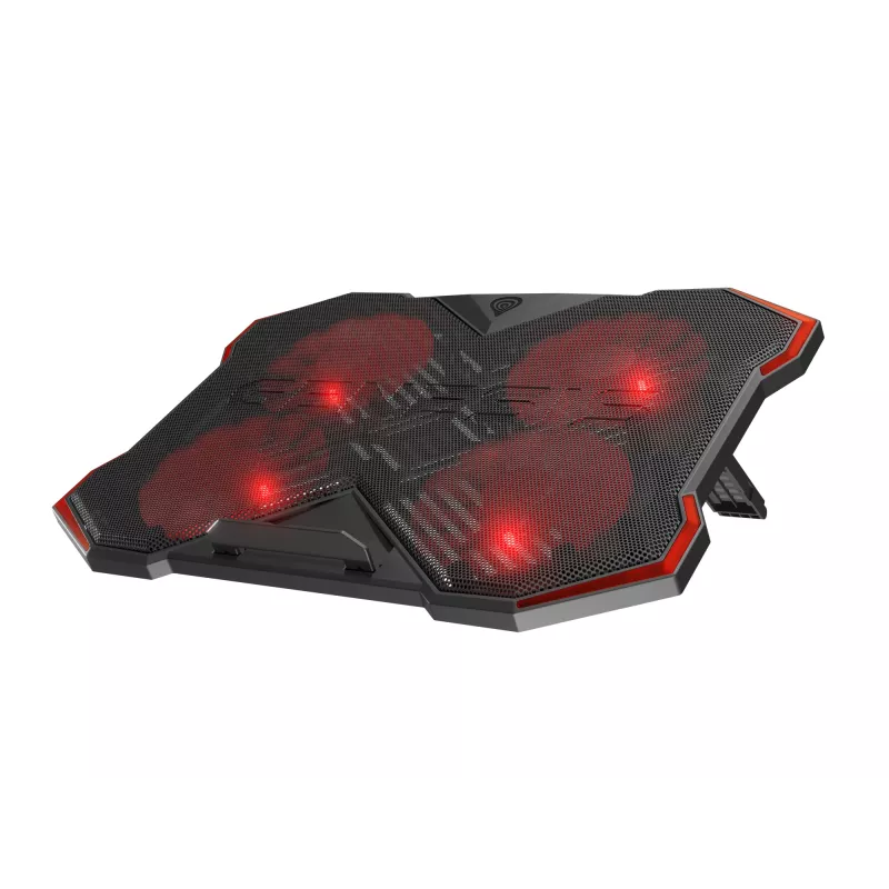 GENESIS Oxid 260 dzesēšanas paliktnis klēpjdatoriem 43.9 cm (17.3 collas) 1010 RPM Melns, Sarkans