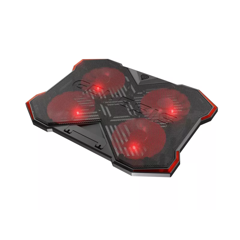 GENESIS Oxid 260 dzesēšanas paliktnis klēpjdatoriem 43.9 cm (17.3 collas) 1010 RPM Melns, Sarkans
