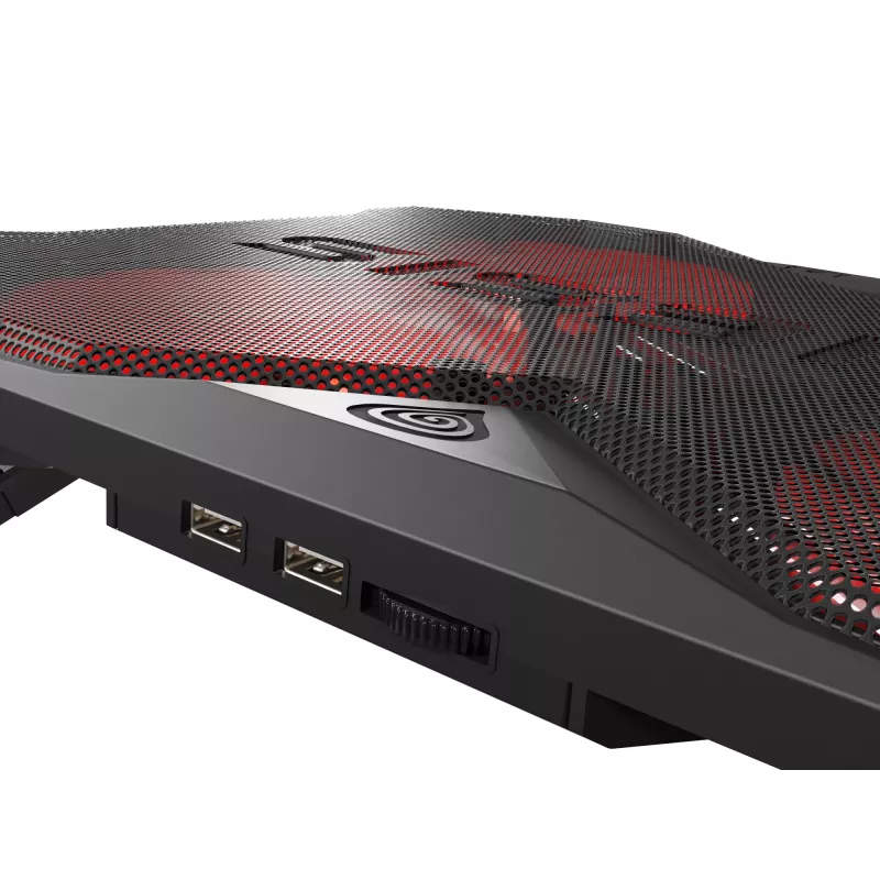 GENESIS Oxid 260 dzesēšanas paliktnis klēpjdatoriem 43.9 cm (17.3 collas) 1010 RPM Melns, Sarkans