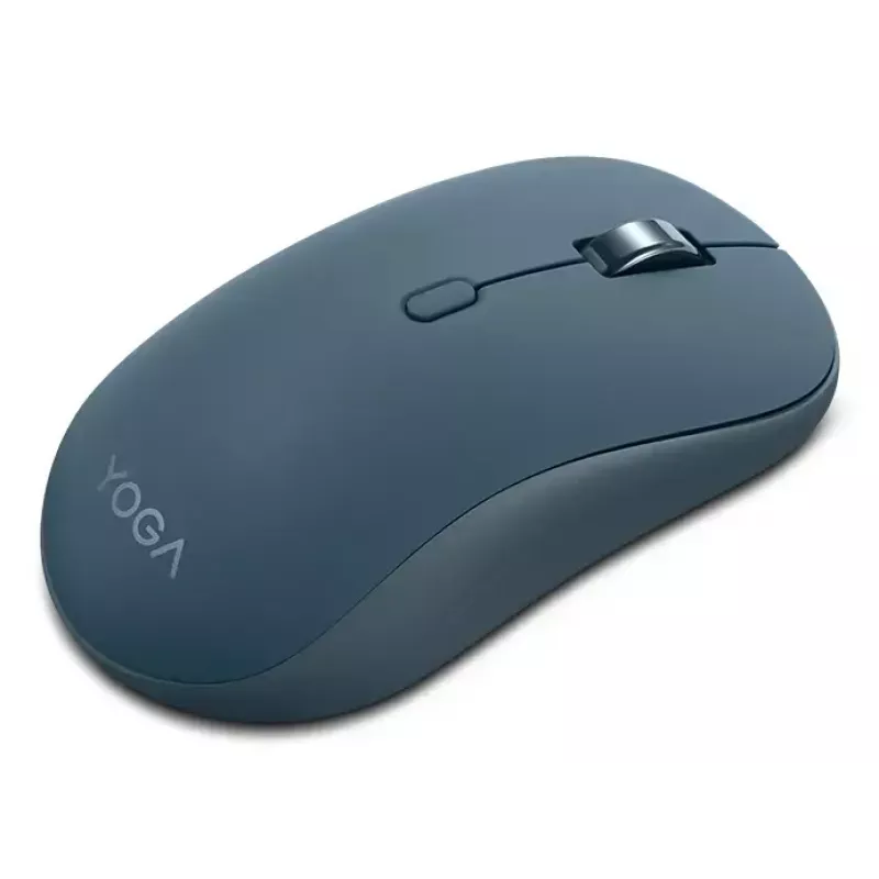 Bezvadu ambidekss optiskā pele Lenovo Yoga — 4000 DPI, 8 pogas, ritenītis, ar akumulatoru, tirkīza