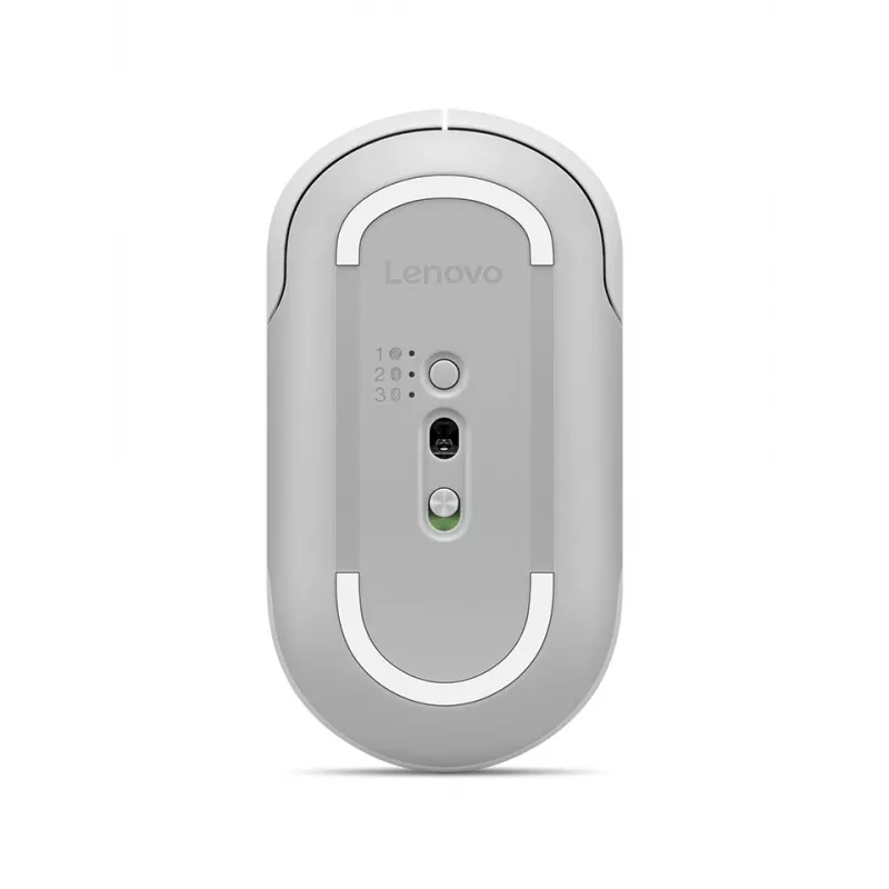Bezvadu klusā pele Lenovo 700 Multi-Device abpusēja optiskā 4000 DPI RF + Bluetooth 8 pogas balta