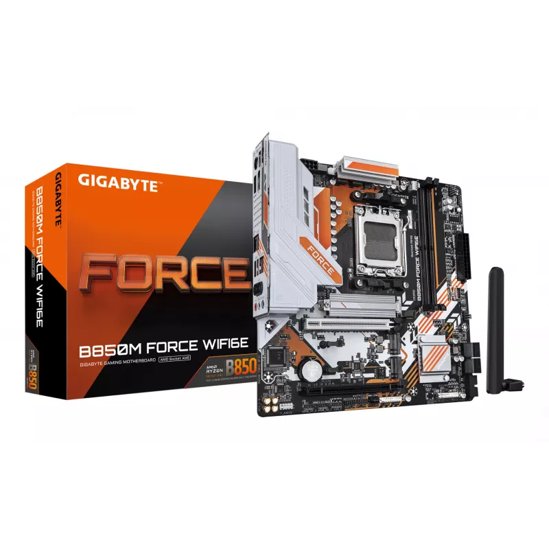 Mātesplate GIGABYTE B850M FORCE WIFI6E, AMD B850, Socket AM5, Micro ATX