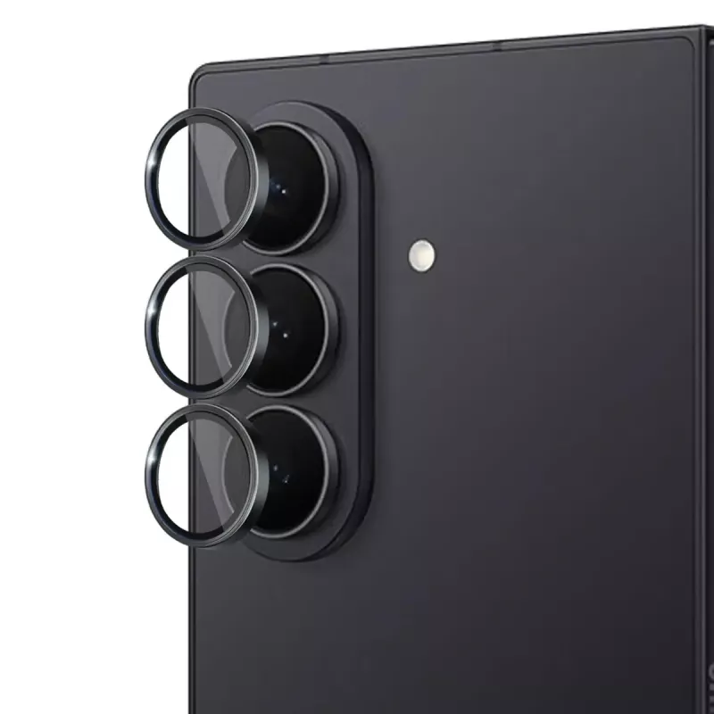 Kameras lēcas aizsargs 3MK Samsung Galaxy Z Fold 7 — rūdīts stikls, melns