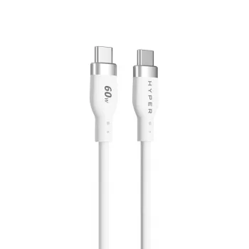 TARGUS Silikona USB-C uz USB-C 60W uzlādes kabelis 1.5m - Balts