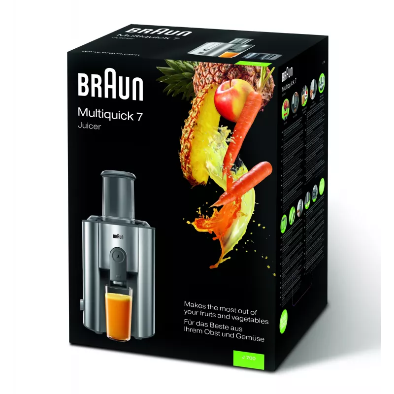 Braun Multiquick 7 sulu spiede J 700 Centrbēdzes sulu spiede 1000 W Nerūsējošais tērauds